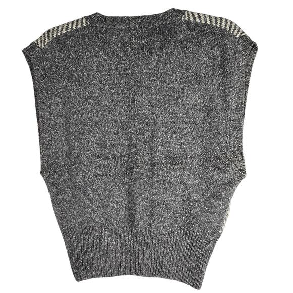 Andrew St. John Sweater Vest Women Large Gray V Neck Silk Linen Angora Blend VTG - Picture 7 of 9